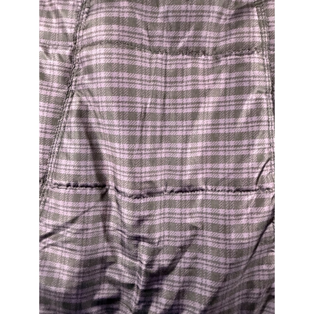 Avenue Womens Purple Plaid Puffer Vest Quilted Full Zip Snap Pocket Plus 18/20 - Picture 9 of 9